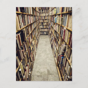 Cartão Postal O interior de uma Suecia de livraria em segunda m