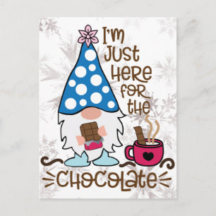 Cartão Postal O inverno, estou aqui para o chocolate.