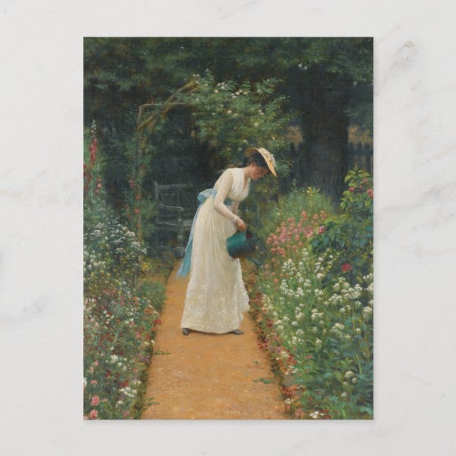 Cartão Postal O Jardim da Minha Senhora Leighton (Frente)