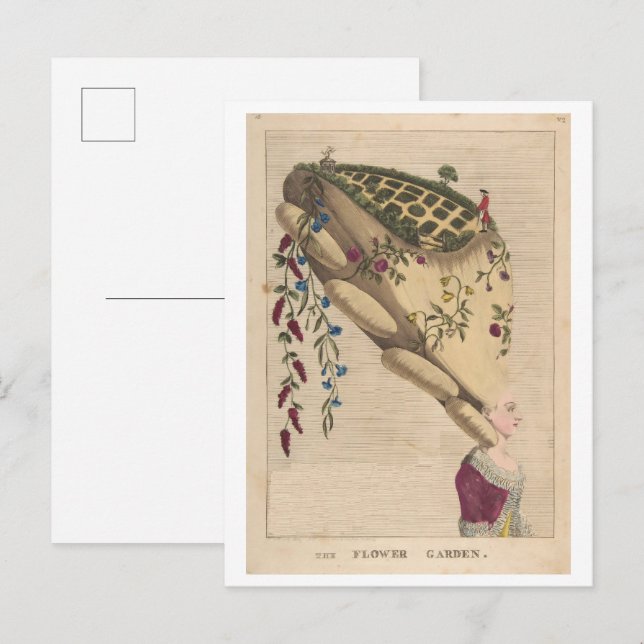Cartão Postal O Jardim de Flores 1 de Maio de 1777 (Frente/Verso)