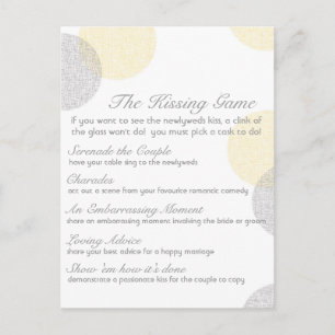 Cartão Postal O Jogo de Beijo de Casamento