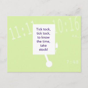 Cartão Postal O jogo de caça ao tesouro - pista nº 1 - Relógi