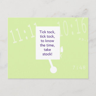 Cartão Postal O jogo de caça ao tesouro - pista nº 1 - Relógio