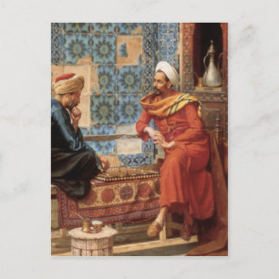 Cartão Postal O jogo de xadrez em detalhes