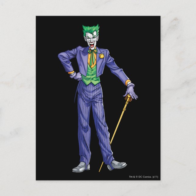 Cartão Postal O Joker se posiciona com Cane (Frente)