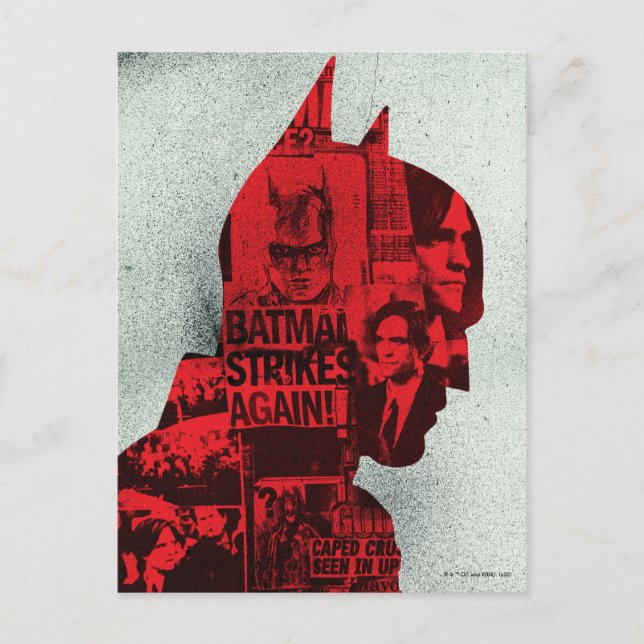 Cartão Postal O jornal Batman Silhouette (Frente)