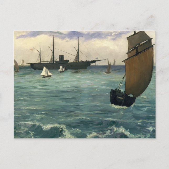 Cartão Postal O ‘Kearsarge’ em Boulogne | Édouard Manet (Frente)