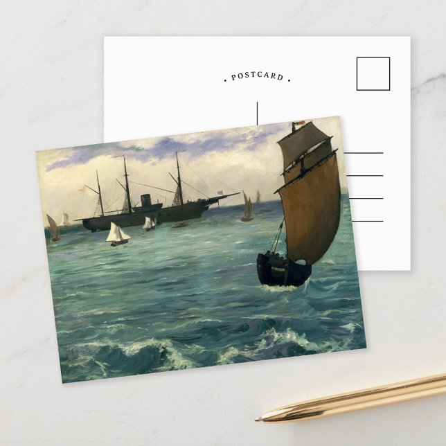 Cartão Postal O ‘Kearsarge’ em Boulogne | Édouard Manet (Criador carregado)
