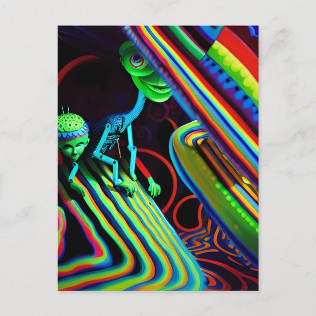 Cartão Postal O Ken Gage Surrealismo da Festa de Aniversário Sec (Frente)