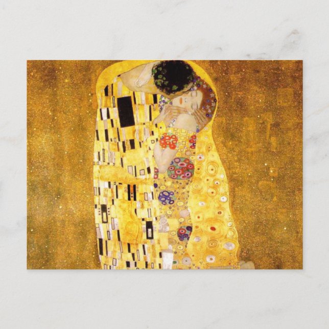 Cartão Postal O Kiss Gustav Klimt (Frente)