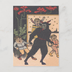 Cartão Postal O Krampus Leva as Crianças Más