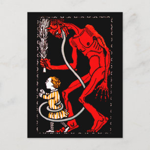 Cartão Postal O Krampus tem uma língua longa