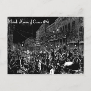 Cartão Postal O Krewe Místico de Comus On Parade , Posto Vintage