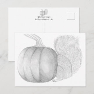 Cartão Postal O Ladrão de Abóbora, Desenho de Esquilo Animal