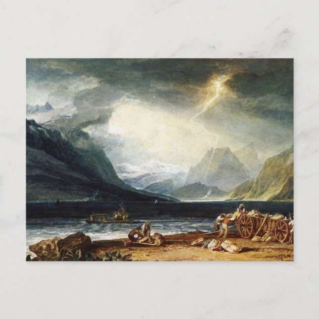 Cartão Postal O lago de Thun, Suiça de J.M.W. Turner (Frente)