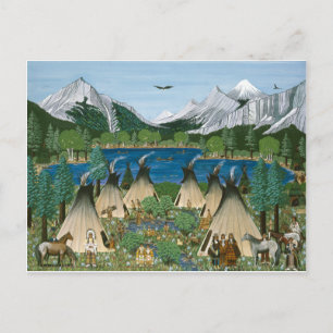 Cartão Postal O Lago Nez Perce ~ Wallowa