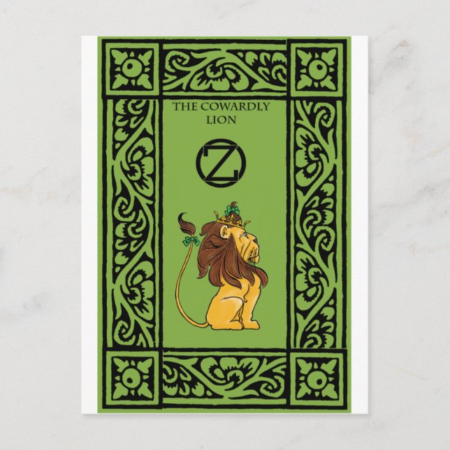 Cartão Postal O Leão Cowardly (Frente)