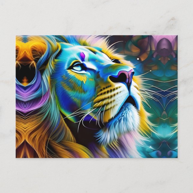 Cartão Postal O Leão, Rei De Todos Os Gatos (Frente)