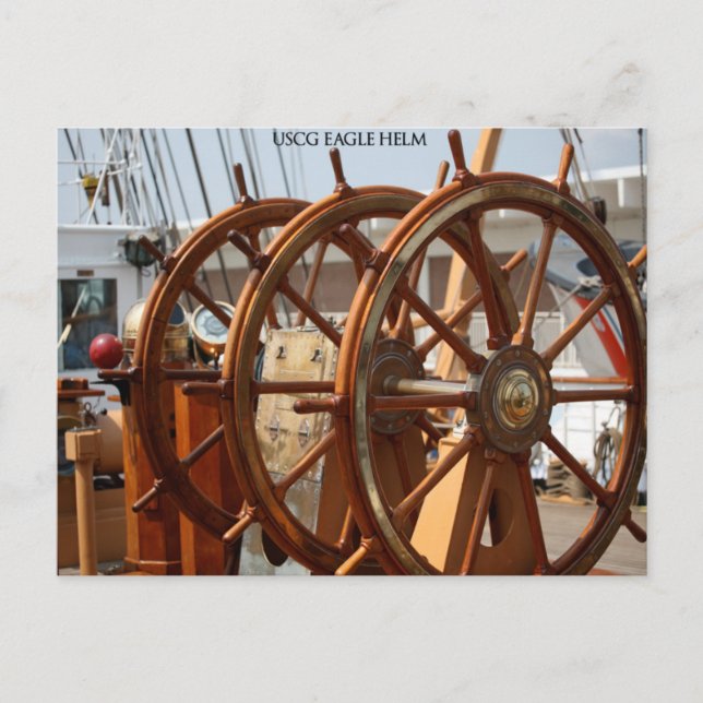 Cartão Postal O leme, cortador Eagle de USCG (Frente)