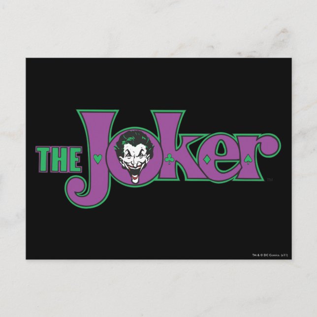 Cartão Postal O logotipo do Joker (Frente)