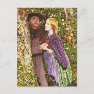 Cartão Postal O longo Noivado de Arthur Hughes, Vintage Art