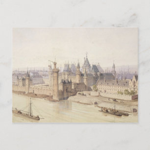 Cartão Postal O Louvre durante o reinado de Charles V