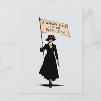 Cartão Postal O Lugar de uma Mulher é na Revolução Feminista Des