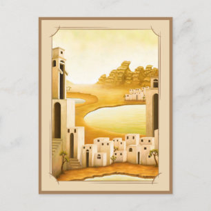 Cartão Postal "O lugar" - Oriente Médio / Pintura do Deserto do 