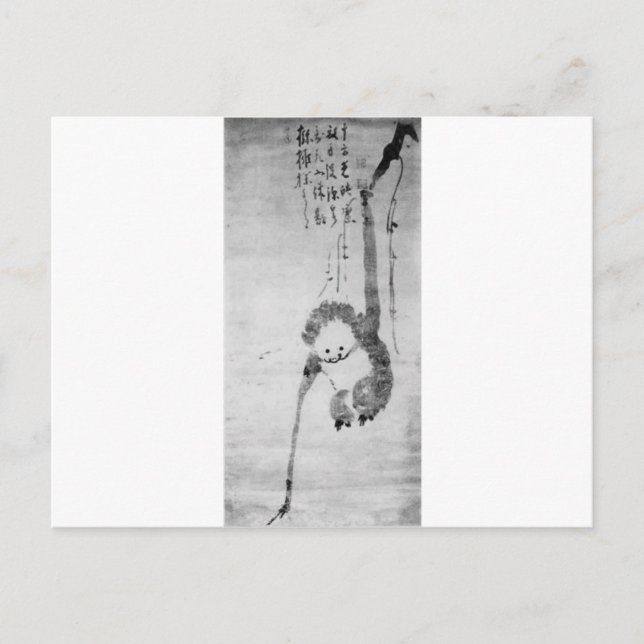 Cartão Postal O macaco de Hakuin Ekaku (Frente)