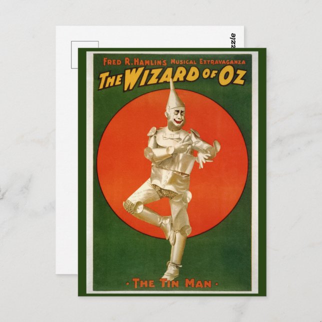 Cartão Postal O Mágico de Oz, Musical do Homem-Inteiro (Frente/Verso)