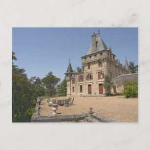 Cartão Postal O magnífico Chateau de Pressac e jardim