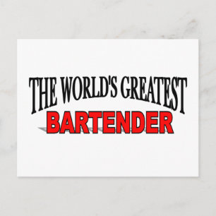 Cartão Postal O maior barman do mundo