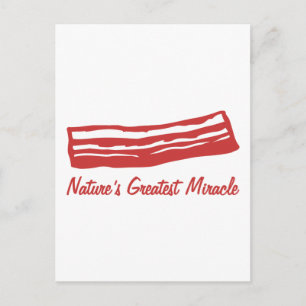 Cartão Postal o maior milagre da natureza do bacon