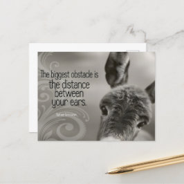 Cartão Postal "O maior obstáculo" Citação Inspiracional