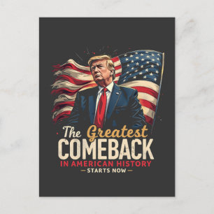 Cartão Postal O maior retorno da história americana