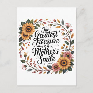 Cartão Postal O Maior Tesouro É O Sorriso De Uma Mãe