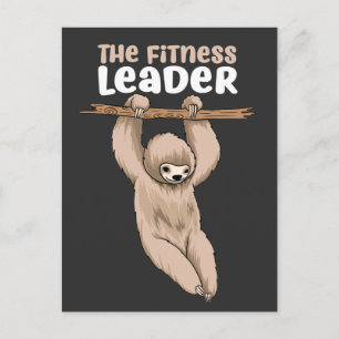 Cartão Postal O Malhação Líder Funny Sloth Treinando