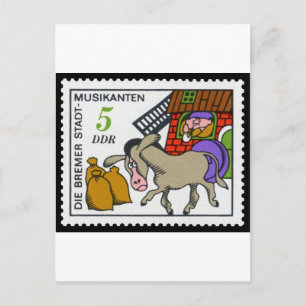 Cartão Postal O maravilhoso músico do Bremen 5 DDR 1971