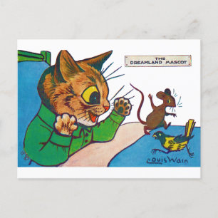 Cartão Postal O Mascote Dreamland, Louis Wain