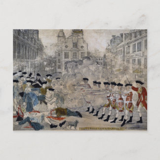 Cartão Postal O Massacre de Boston por Paul Revere 1770