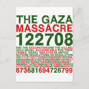 Cartão Postal O Massacre de Gaza
