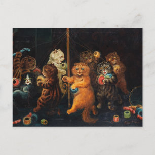 Cartão Postal O Maypole de Louis Wain