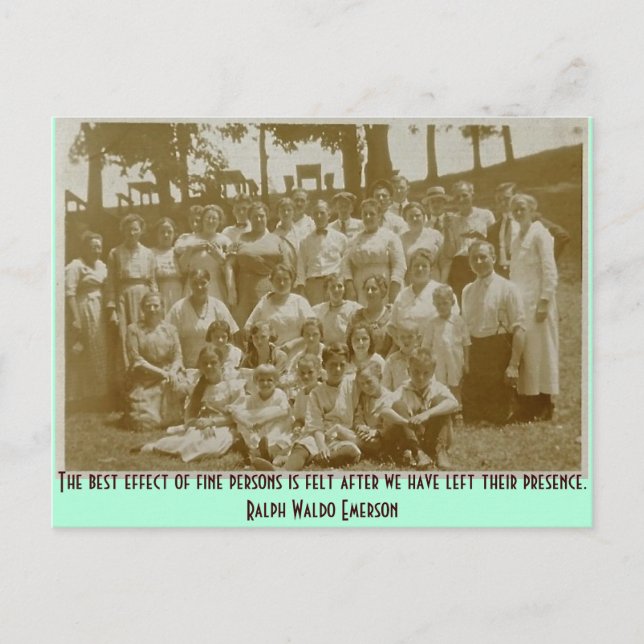 Cartão Postal O melhor efeito das pessoas bonitas... (Frente)