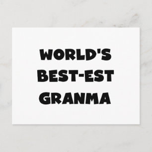 Cartão Postal O melhor granma preto e branco do mundo