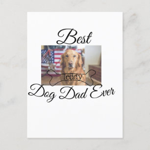 Cartão Postal O melhor Pai de cachorro jamais adicionou o nome d