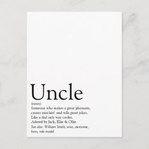 Cartão Postal O melhor tio do mundo, definição de fungos