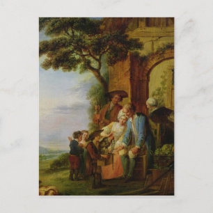 Cartão Postal O Menino de Savoy e seu Marmoto, 1783