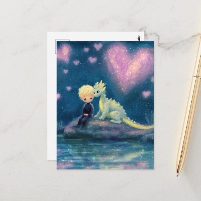 Cartão Postal O Menino e o Dragão (Frente/Verso In Situ)