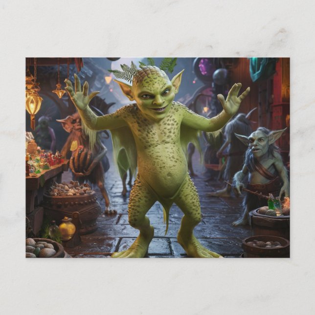 Cartão Postal O mercado do Goblin (Frente)