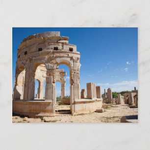 Cartão Postal O Mercado, Leptis Magna, Distrito Al Khums